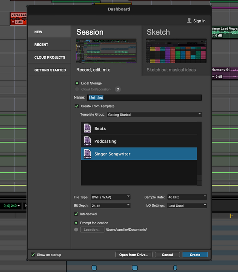 Pro Tools Dashboard before redesign