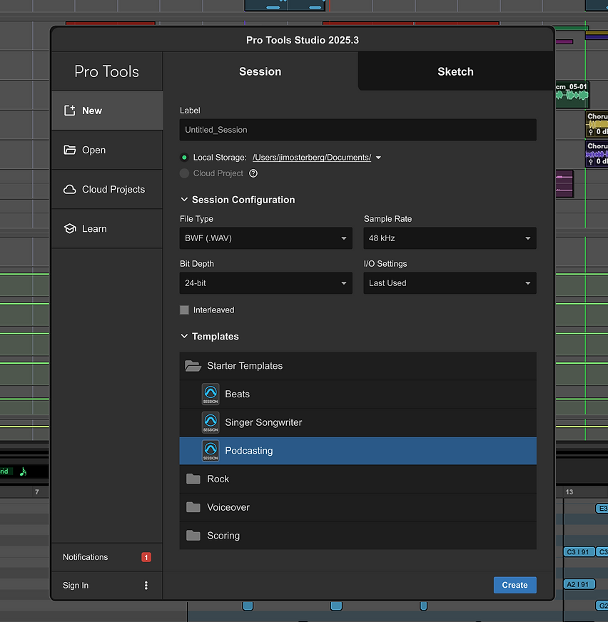 Pro Tools Dashboard after redesign
